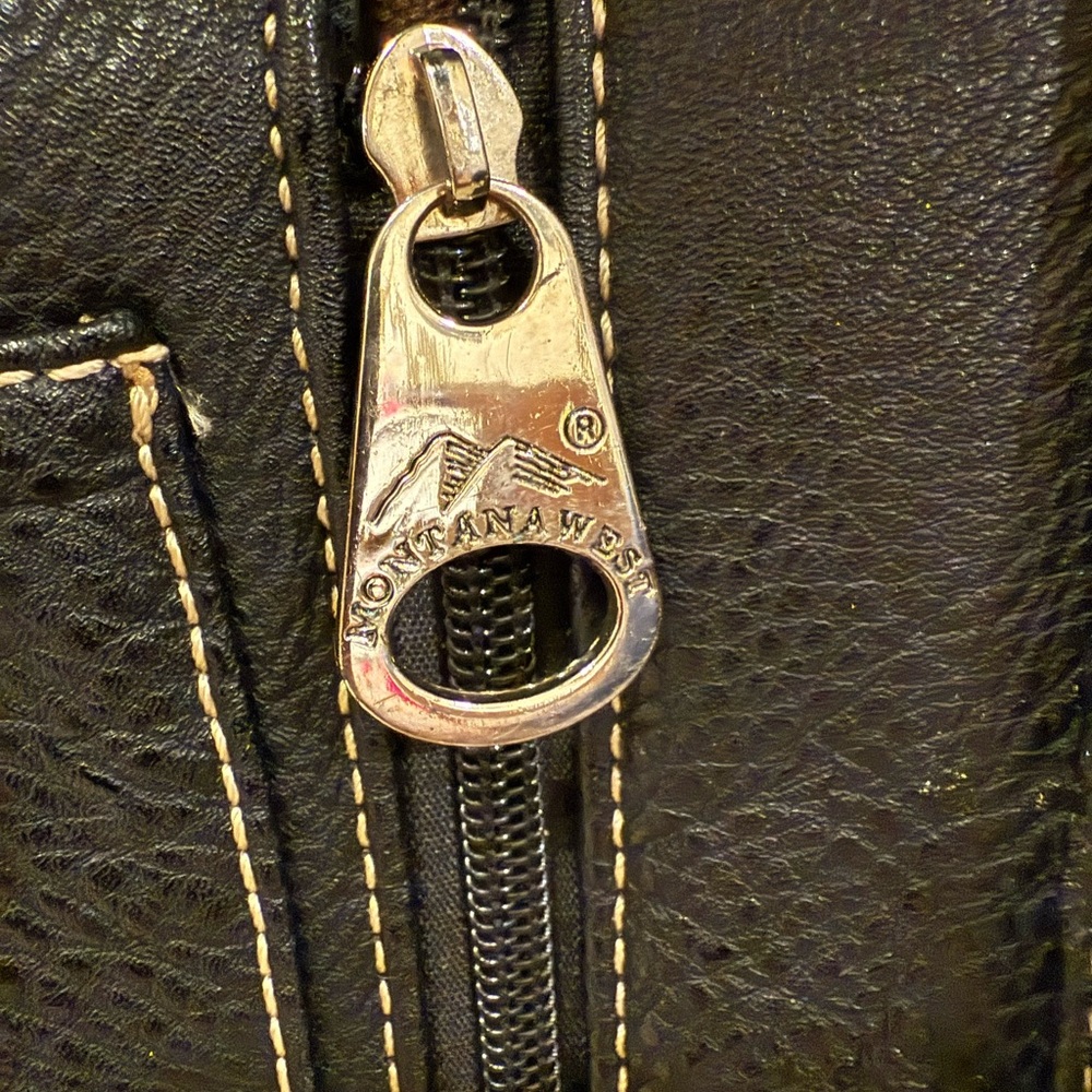 MONTANA WEST Large black Sugar Skull Collection purse. NWOT - Picture 9 of 10